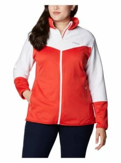 Billig 🛒 Outdoor & Sport Columbia Fleecejacke "Roffe Ridge II" In Rot/ Weiß Günstig Kaufen 😀