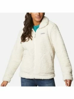 Aktion 😀 Outdoor & Sport Columbia Freizeit Jacken Sherpa FZ Chalk Fleece Winter Pass Jacket 👩 Women Beige Günstig Kaufen 👏