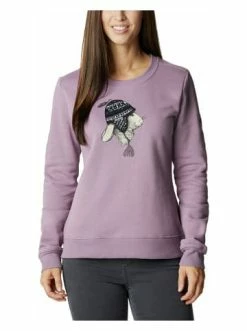 Coupon 🔔 Outdoor & Sport Columbia Sweatshirt "Hard Mountain" In Lila Günstig Kaufen 🌟